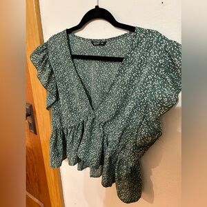 green crop top size XL